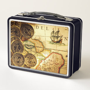 Lunch Box Carte des trésors d'or de Pirate