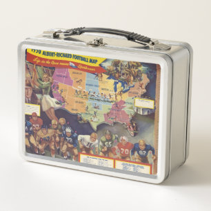 Lunch Box Carte vintage de football américain des années