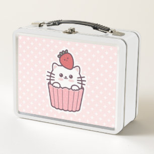 Lunch Box Carton de Cupcake aux fraises Cute Kawaii