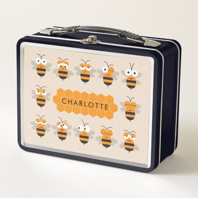 Lunch Box Cartoon mignon Miel Abeille de Miel (Devant)