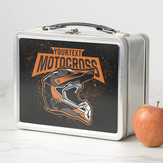 Lunch Box Casque de course de motocross motocross personnali (En situation)