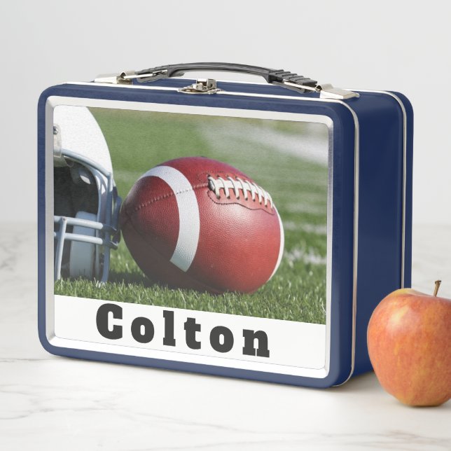 Lunch Box Casque et balle de football (En situation)