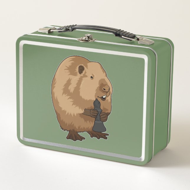 Lunch Box Castor aux échecs avec le fou (Devant)