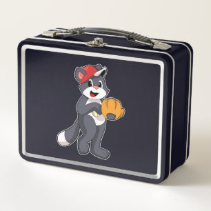 Lunch Box Cat à base-ball avec ballon de baseball