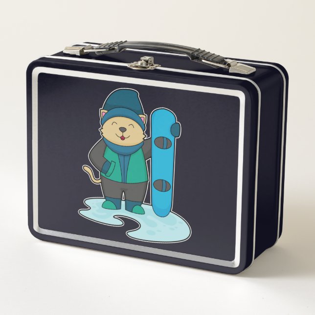 Lunch Box Cat as Snowboarder (Devant)