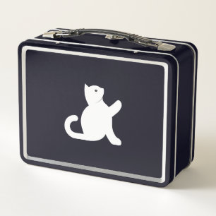 Lunch Box Cat dit bonjour