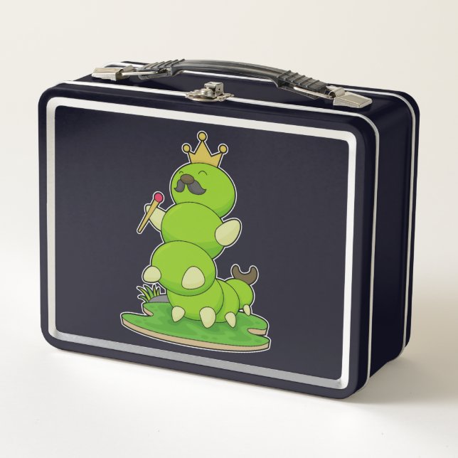 Lunch Box Caterpillar en roi avec Couronne (Devant)