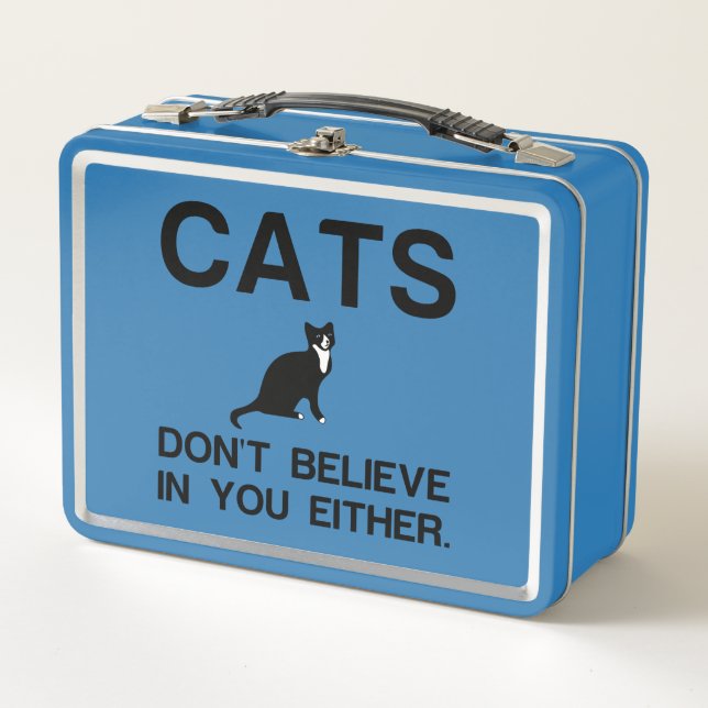 Lunch Box Cats Dont Believe (Devant)