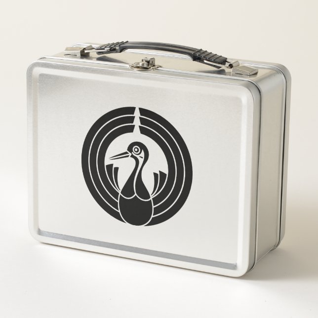 Lunch Box cercle de noshi en forme de grue (Devant)