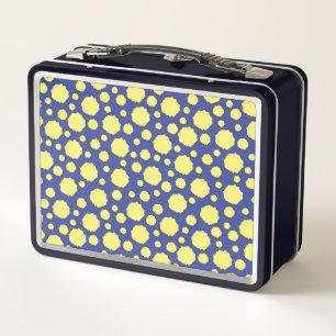 Lunch Box Cercles jaunes funky géométriques