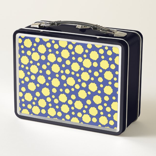 Lunch Box Cercles jaunes funky géométriques (Dos)