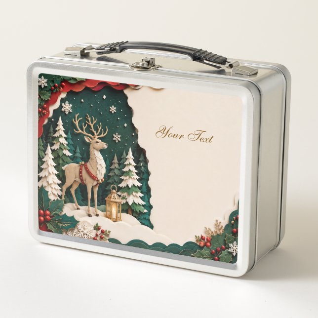 Lunch Box Cerf de Noël Forest Frame (Devant)