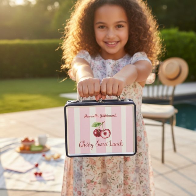 Lunch Box Cerises Douces Rayures enfants (Créateur téléchargé)