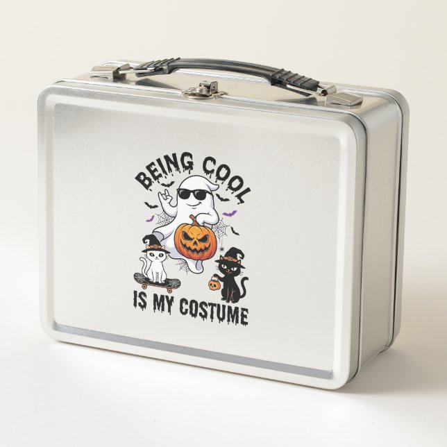 Lunch Box C'est Cool C'est Costume Halloween Fantôme Citroui (Devant)