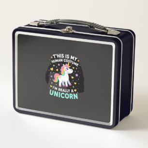 Lunch Box C'est Mon Costume D'humain Je Suis Réellement Un T