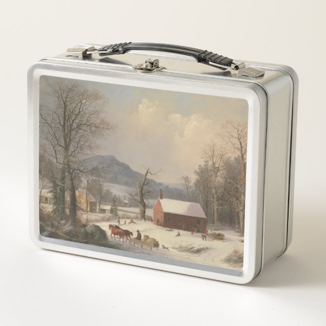 Lunch Box Chambre rouge d'école (scène de pays) 1858 (Devant)
