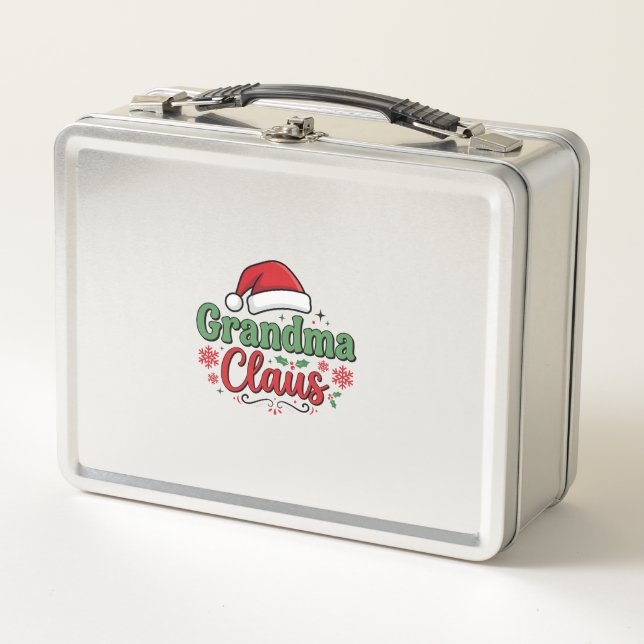 Lunch Box Chapeau de Noël de Grand-mère Noël (Devant)