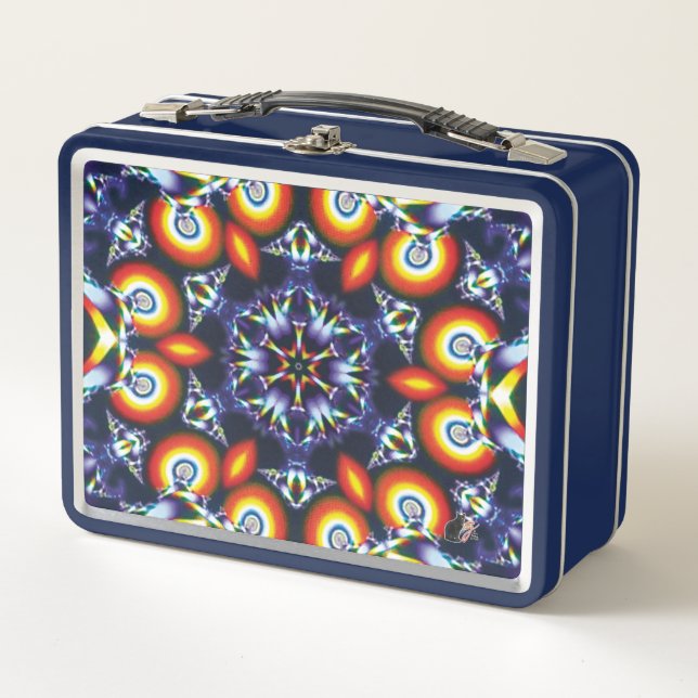 Lunch Box Charbon Kaleidoscope Boîtier métallique (Devant)