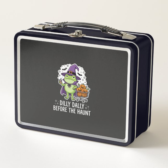 Lunch Box Chariot de sorcière de grenouille de Halloween Dil (Devant)