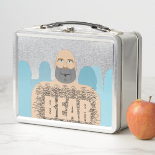 Lunch Box Chariot d'homme ours chauve musclé de SlipperyJoe