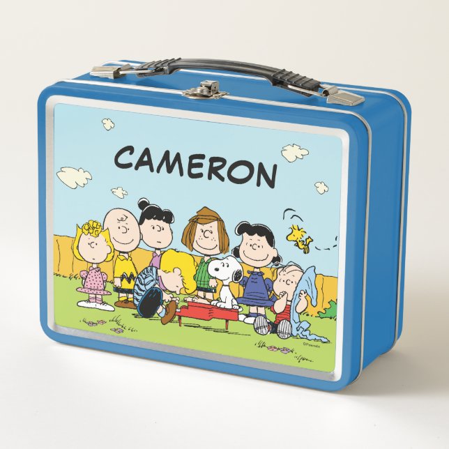 Lunch Box Charlie Brown et Gang | Ajouter Votre Nom (Devant)