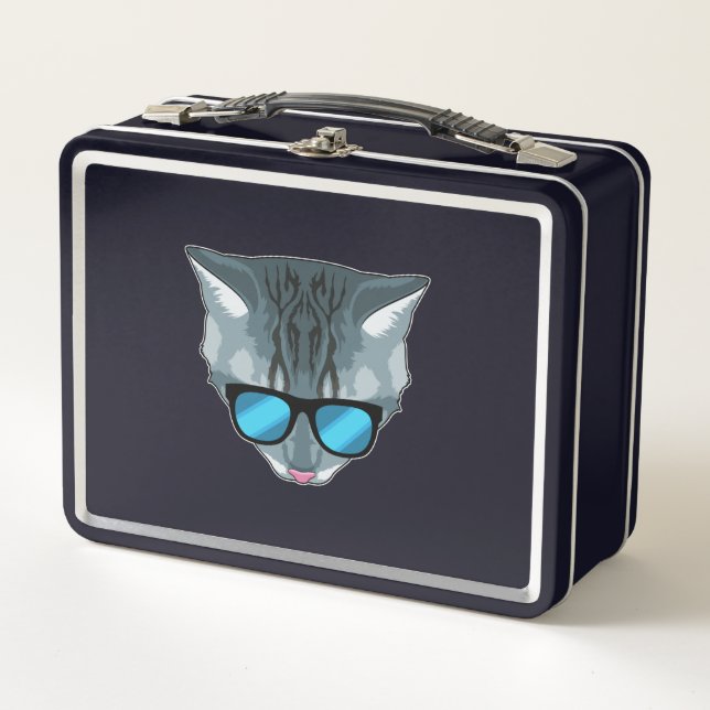 Lunch Box Chat avec lunettes de soleil (Devant)