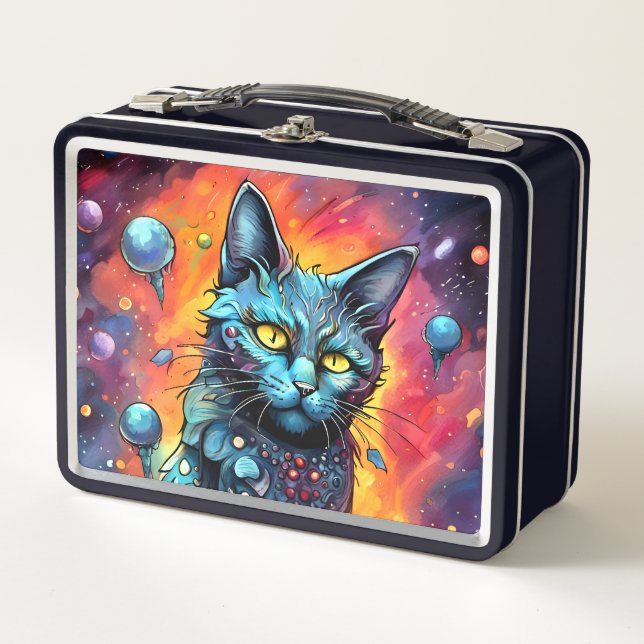 Lunch Box Chat bleu I (Devant)