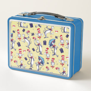 Lunch Box Chat dans le Chapeau Motif Jaune