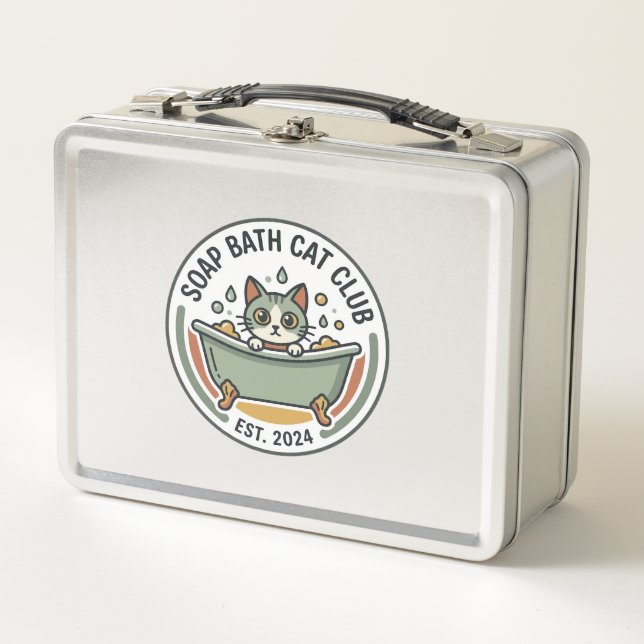 Lunch Box Chat de bain savon POD Art Vector - Club Chat de B (Devant)
