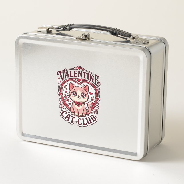 Lunch Box Chat de la Saint-Valentin Dessin drôle pour amateu (Devant)
