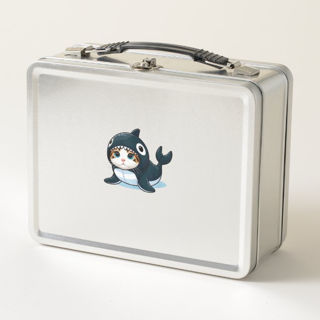 Lunch Box Chat en costume Orca (Devant)