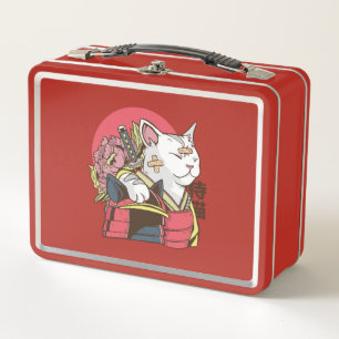 Lunch Box Chat Guerrier Samouraï