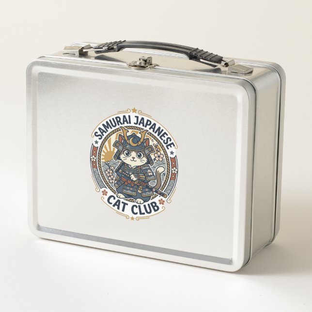 Lunch Box Chat japonais samouraï Art vectoriel POD - Samoura (Devant)