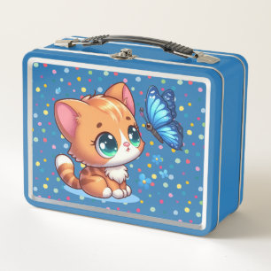 Lunch Box Chaton/chat mignon & papillon