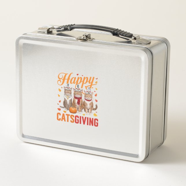 Lunch Box Chats de Happy Catsgiving Halloween Thanksgiving C (Devant)