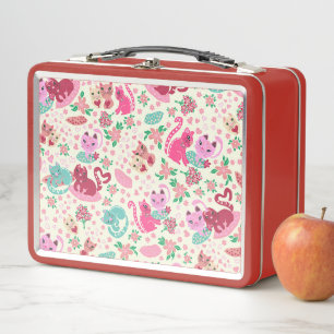 Lunch Box Chats en amour Double face Cute Animaux de compagn