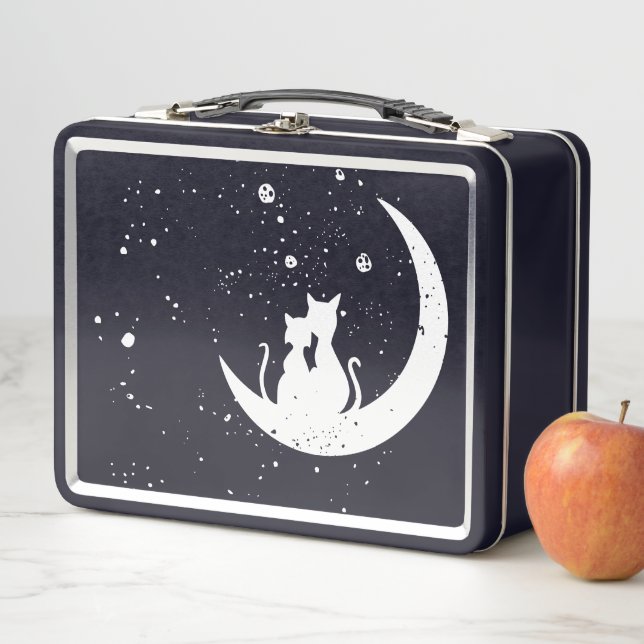 Lunch Box Chats mignons sur la Lune (En situation)