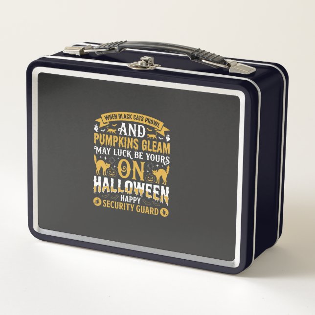 Lunch Box Chats noirs et citrouilles de Halloween Agent de s (Devant)