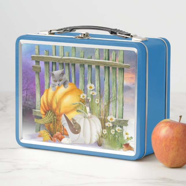 Lunch Box Chaussure blanche perdue dans le collage de patchs (En situation)