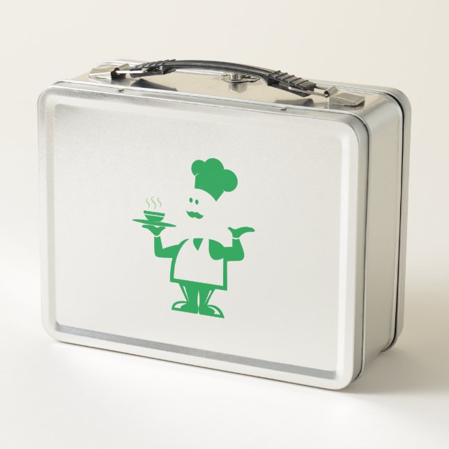 Lunch Box Chef tenant un bol de soupe (Dos)