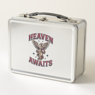 Lunch Box Chemise à gravure vintage d'ange gothique Le Ciel