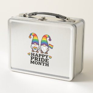 Lunch Box Chemise arc-en-ciel vintage Gnome Mois de la fiert