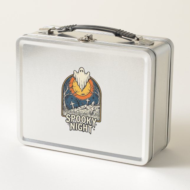 Lunch Box Chemise avec gravure de cimetière de fantômes Hall (Devant)