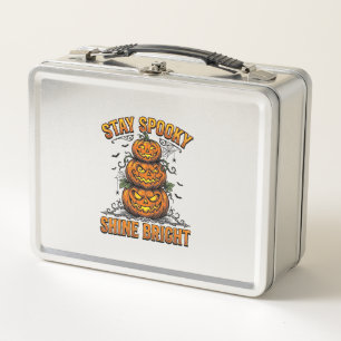 Lunch Box Chemise brillante vintage Halloween citrouille dés