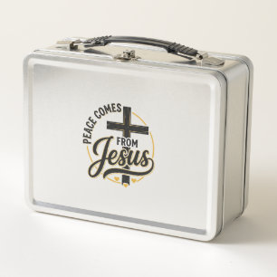 Lunch Box Chemise chrétienne croix de Jésus La paix vient de