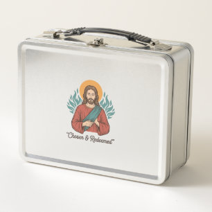 Lunch Box Chemise chrétienne vintage Jésus choisie et rachet