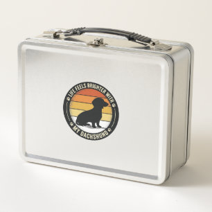 Lunch Box Chemise Dachshund Sunset Design Vintage Amoureux d
