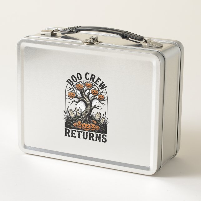 Lunch Box Chemise d'arbre d'Halloween Graphique de citrouill (Devant)