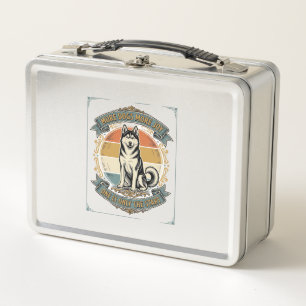 Lunch Box Chemise de chien Husky Gravure vintage Un chien de
