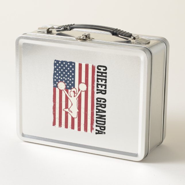 Lunch Box Chemise de conception de drapeau vintage patriotiq (Devant)